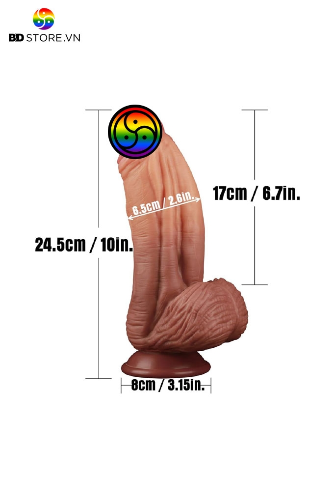 BDT818 - Dương vật giả siêu khủng đường kính 6.5cm đế dính tường