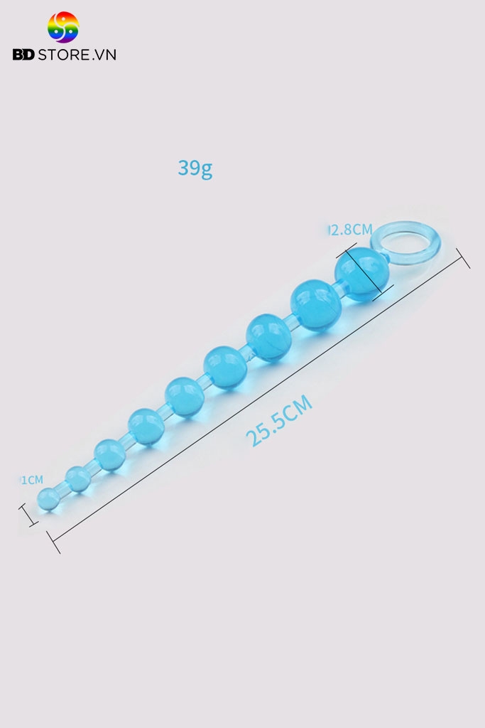BDT897 - Anal beads nhựa dạng chuỗi bi tròn trơn dài 29cm