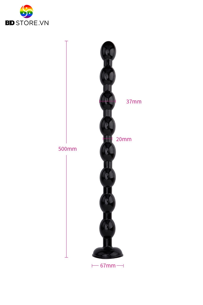 BDT927 - Anal beads silicon thiết kế 8 tầng bi tròn dài 50cm