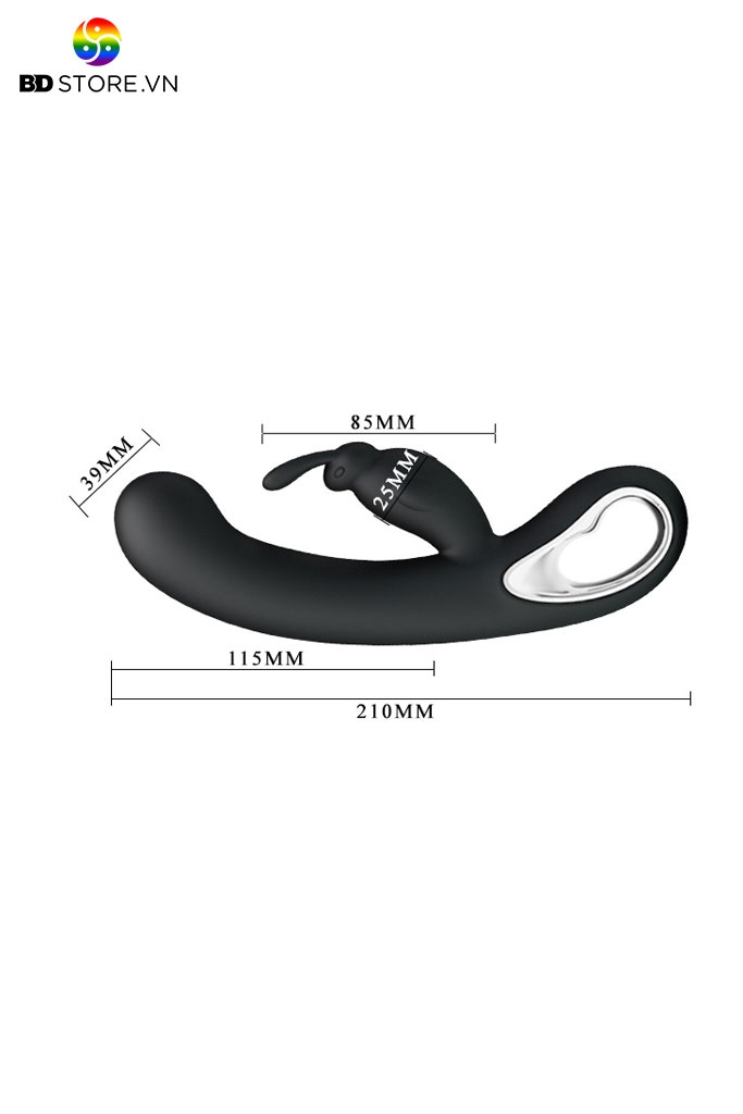 BDT977 - Máy rung tai thỏ Pretty Love sạc điện chất liệu silicon có 10 tần số