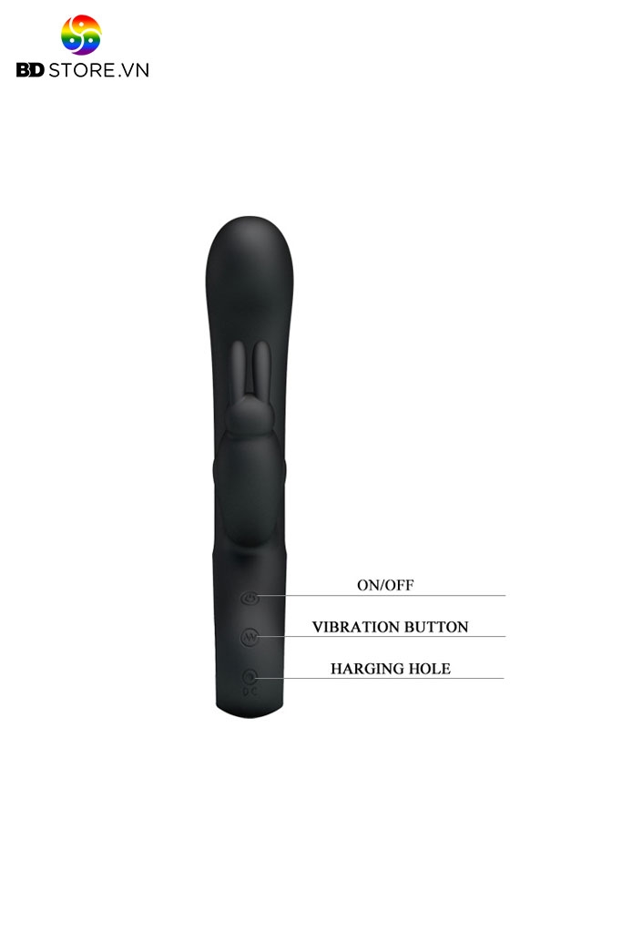 BDT977 - Máy rung tai thỏ Pretty Love sạc điện chất liệu silicon có 10 tần số