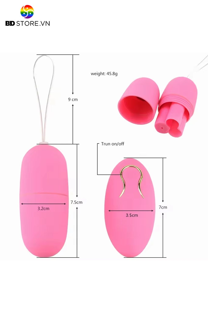 BDT988 - Trứng rung silicon cực mạnh không dây có 12 chế độ