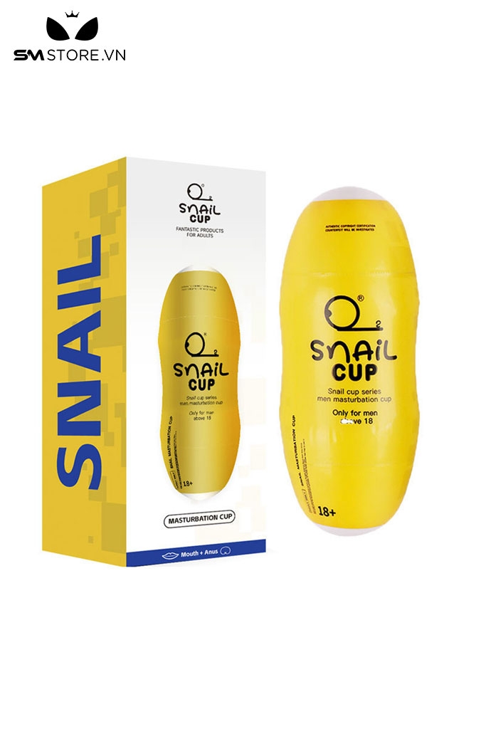 SMT4469 - Cốc thủ dâm snail cup 2 đầu âm đạo miệng và hậu môn
