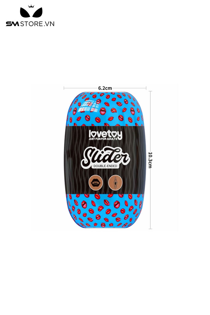 SMT1942 - Cốc thủ dâm mini nâu Lovetoy thiết kế 2 đầu bằng silicon