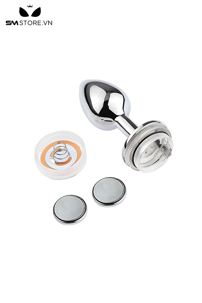 SMT201 - butt plug gắn đèn điều khiển từ xa phích cắm hình thoi 7cm