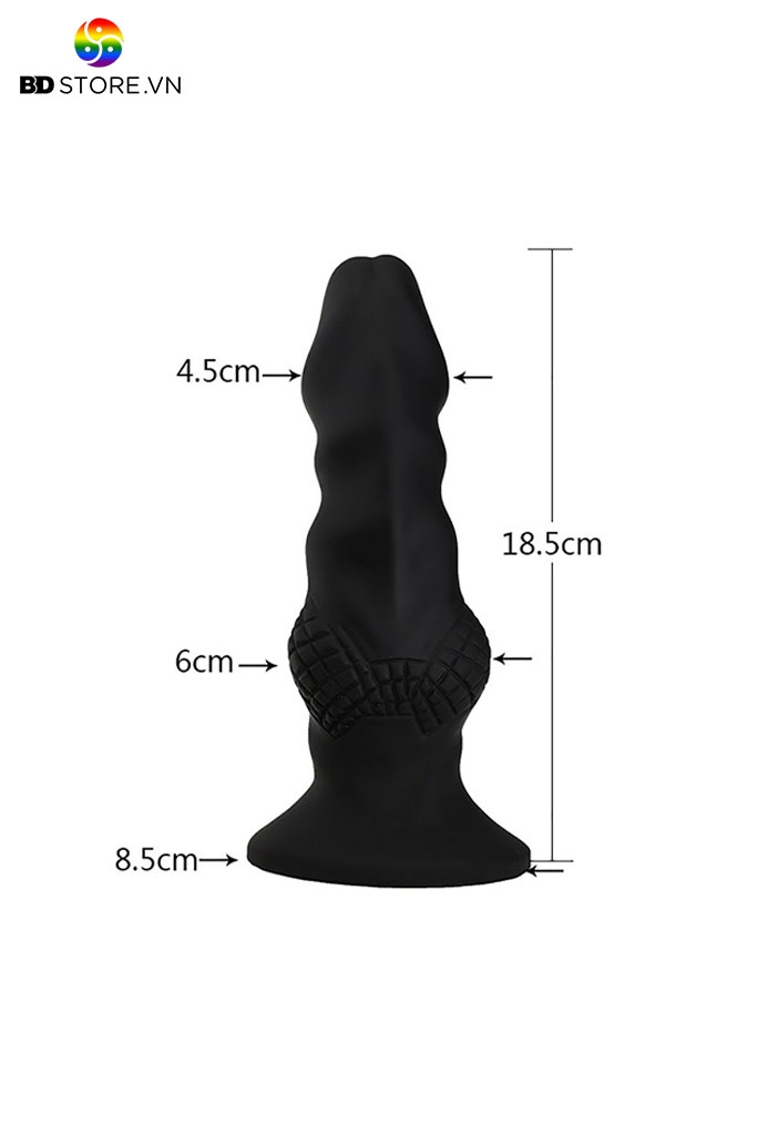 BDT2307 - Cu giả gắn tường bề mặt có các đường gờ gợn sóng dài 18.5cm