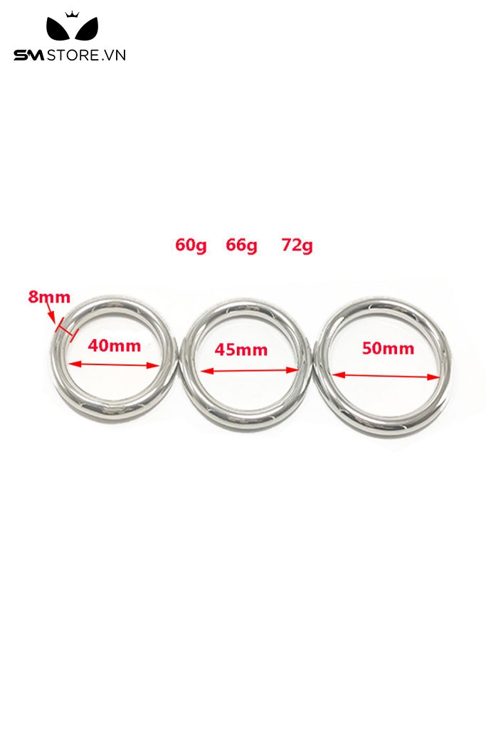 SMT3273 - Vòng inox đeo cu dạng thẳng có đường kính 40,45,50mm