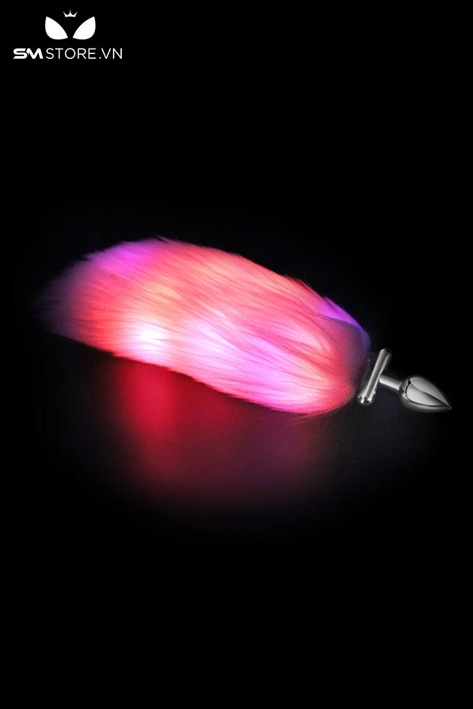 SMT3404 - Đuôi cáo cosplay có đèn led phát sáng dài 38cm với butt plug inox