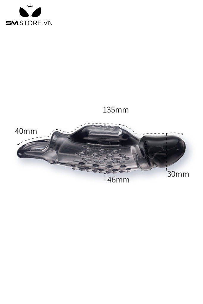 SMT3529 - Bao cao su đôn dên silicon co giãn có bi nổi dài 17.5cm
