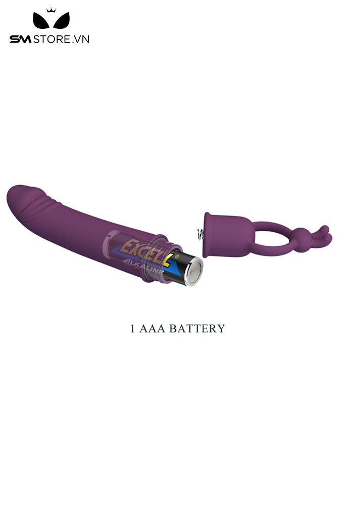 SMT3602 - Máy rung 2 đầu dương vật và tai thỏ Pretty Love dài 155mm