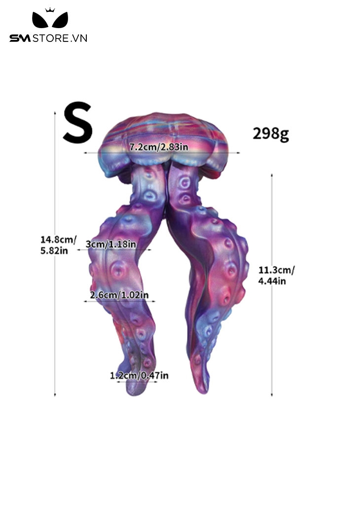 SMT3669 - Butt plug hậu môn ngụy trang con bạch tuộc phát sáng