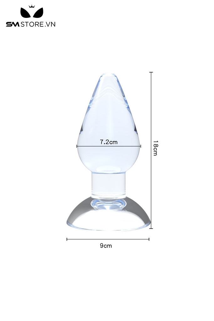 SMT3761 - Đồ chơi hậu môn trơn có đế dính tường dài 10.5, 14 và 18cm