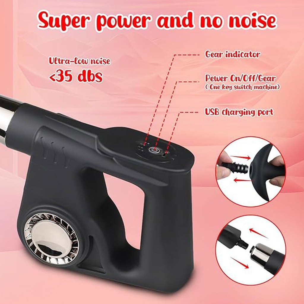 SMT3978 - Máy làm tình cầm tay dạng súng có 4 chế độ thụt dài 37cm