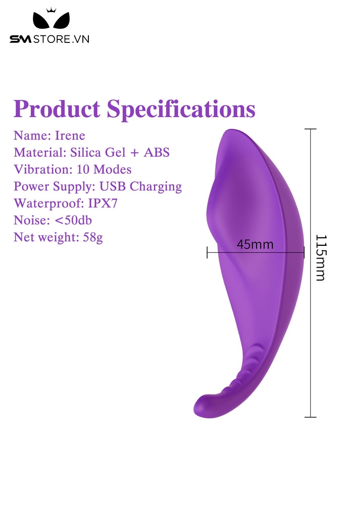 SMT4120 - Quần lót rung điều khiển qua APP dài 115mm bằng silicon