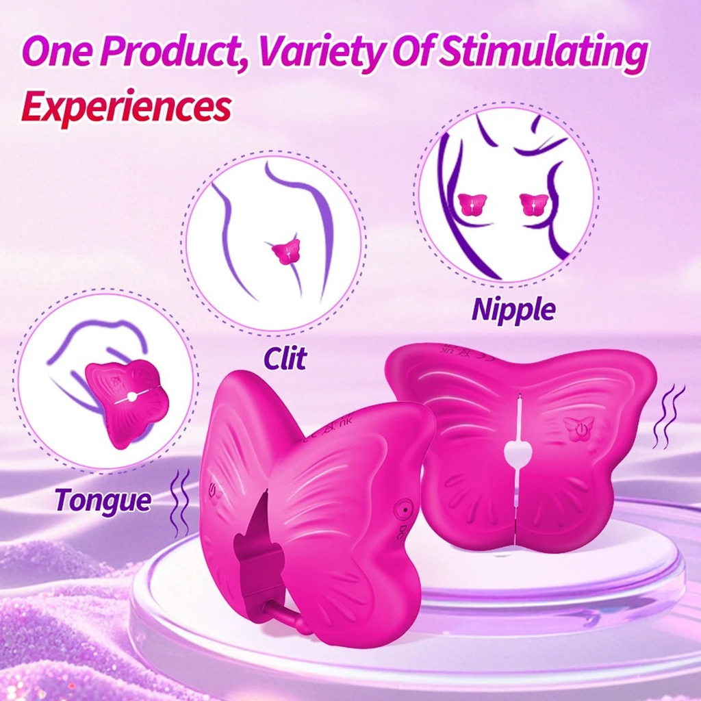 SMT4123 - Kẹp núm vú rung ngụy trang cánh bướm điều khiển qua APP