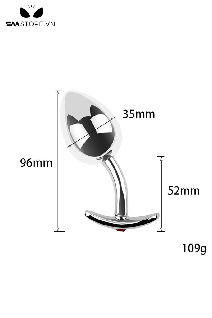 SMT4265 - Đồ chơi hậu môn inox không gỉ dáng uốn cong có thể tháo rời