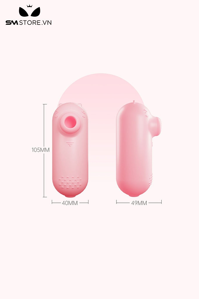 SMT4488 - Máy hút âm đạo cầm tay hình tai gấu silicon mềm dài 105mm