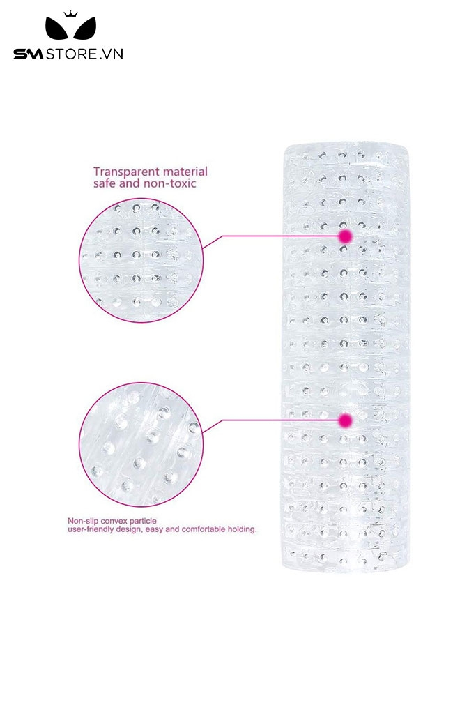 SMT4531 - Cốc thủ dâm 2 đầu có gai bên trong silicon co giãn và đàn hồi