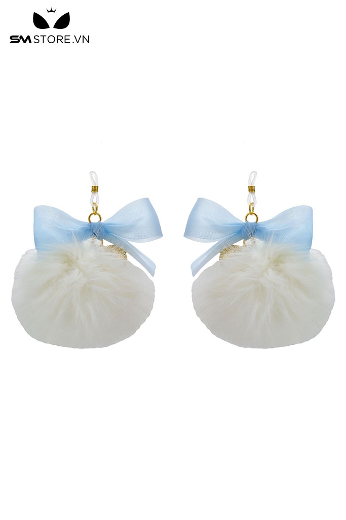SMT4747 - Kẹp núm vú nipple play với dây co giãn mix nơ và cục bông