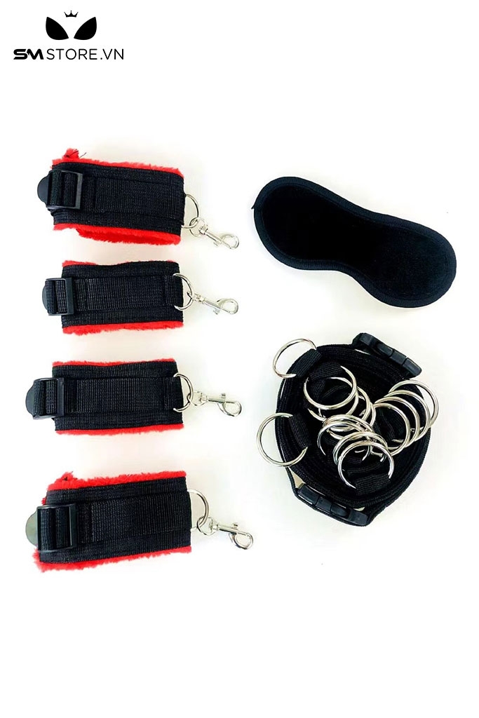 SMT4795 - Bộ dây đai trói giường bằng vải nylon mix nhiều vòng nối