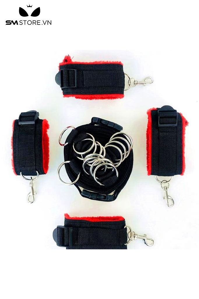 SMT4795 - Bộ dây đai trói giường bằng vải nylon mix nhiều vòng nối