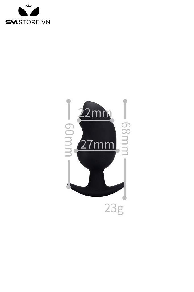 SMT4920 - Butt plug silicon với đường cong lượn sóng đế hình chữ T