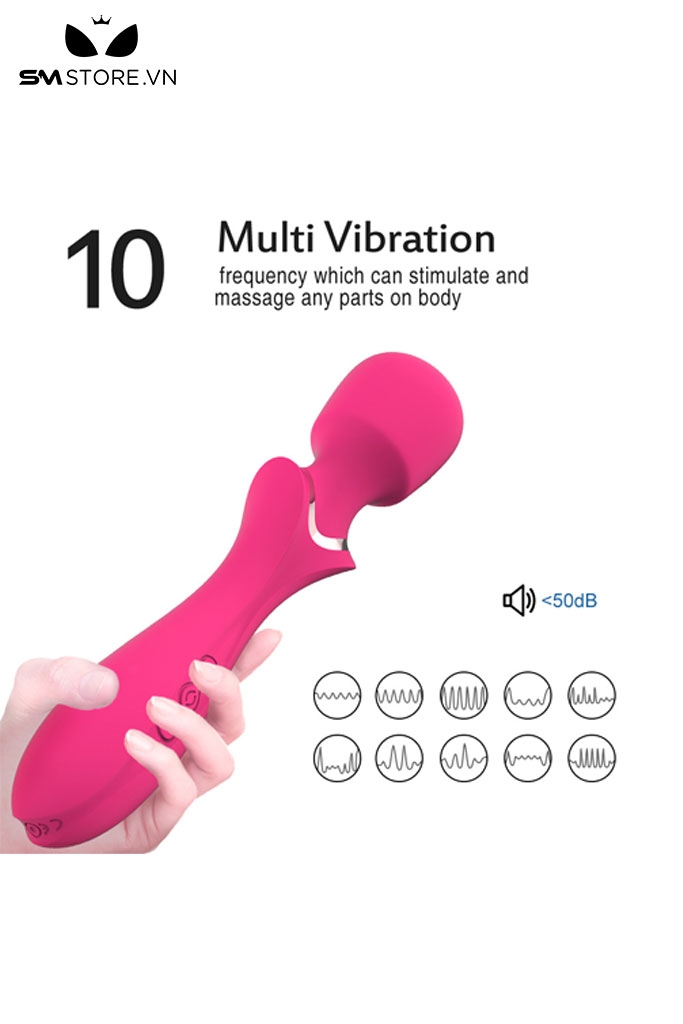 SMT5089 - Chày rung tình yêu giá rẻ 2 đầu hình nữ thần có 10 tần số
