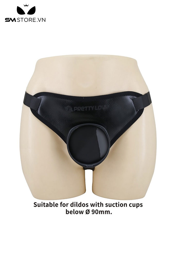 SMT5205 - Đai đeo dương vật Pretty Love da PU với đường kính 9cm