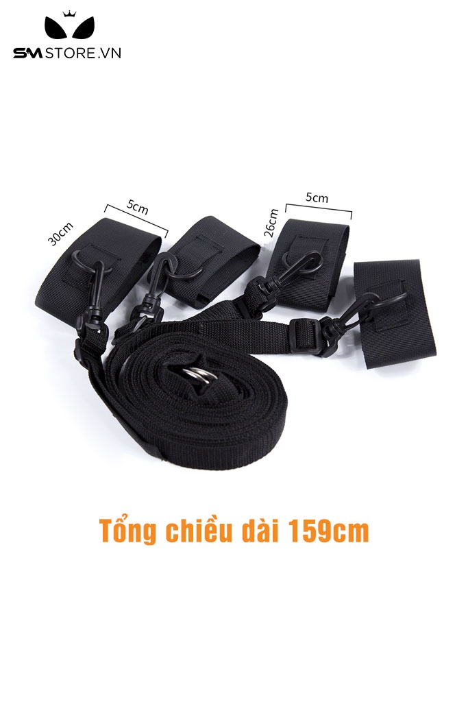 SMT277 - Còng tay tình yêu bộ cố định tay chân BDSM chất liệu đai nylon