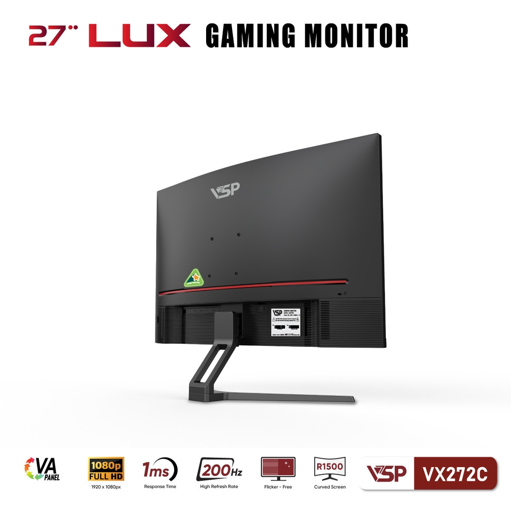 Màn hình cong VSP VX272C (27inch / VA / FHD / 200Hz / 1ms / Freesync)