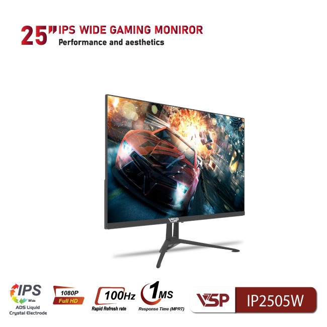 Màn hình phẳng VSP IP2505W (25inch / IPS / FHD / 100Hz / 1ms)