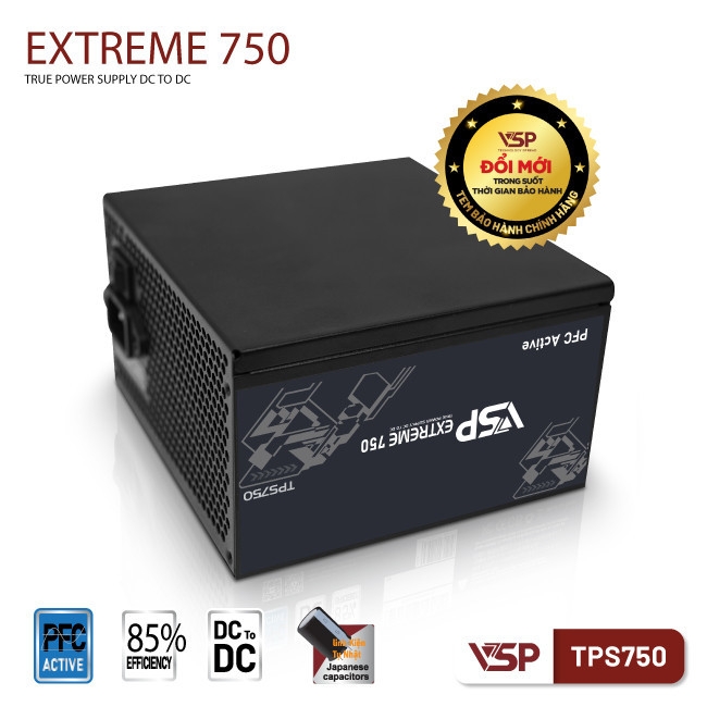 Nguồn Máy Tính VSP Extreme TPS750 - 750W - DC to DC - Công Suất Thực - Chuẩn ATX