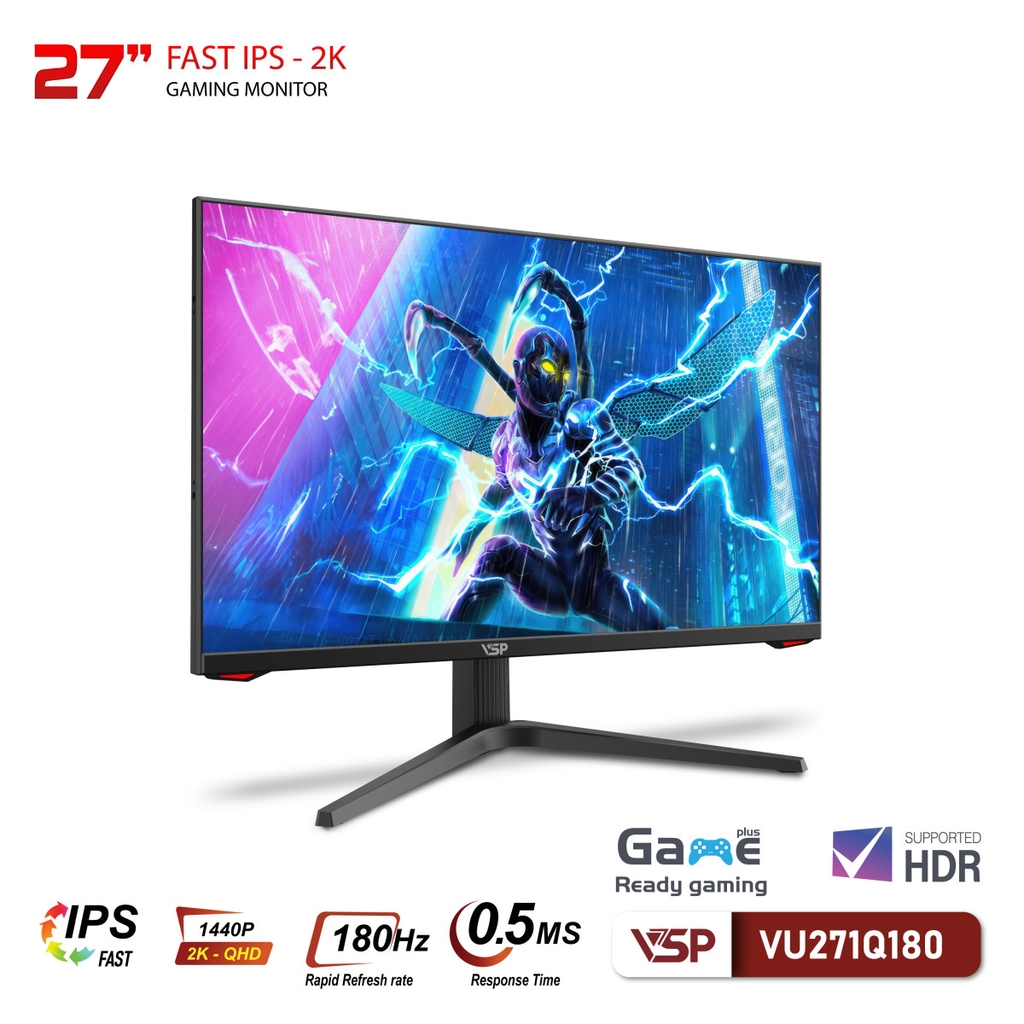 Màn Hình VSP VU271Q180 (27inch / 2K / FAST IPS / 180HZ / 0.5ms / Freesync)