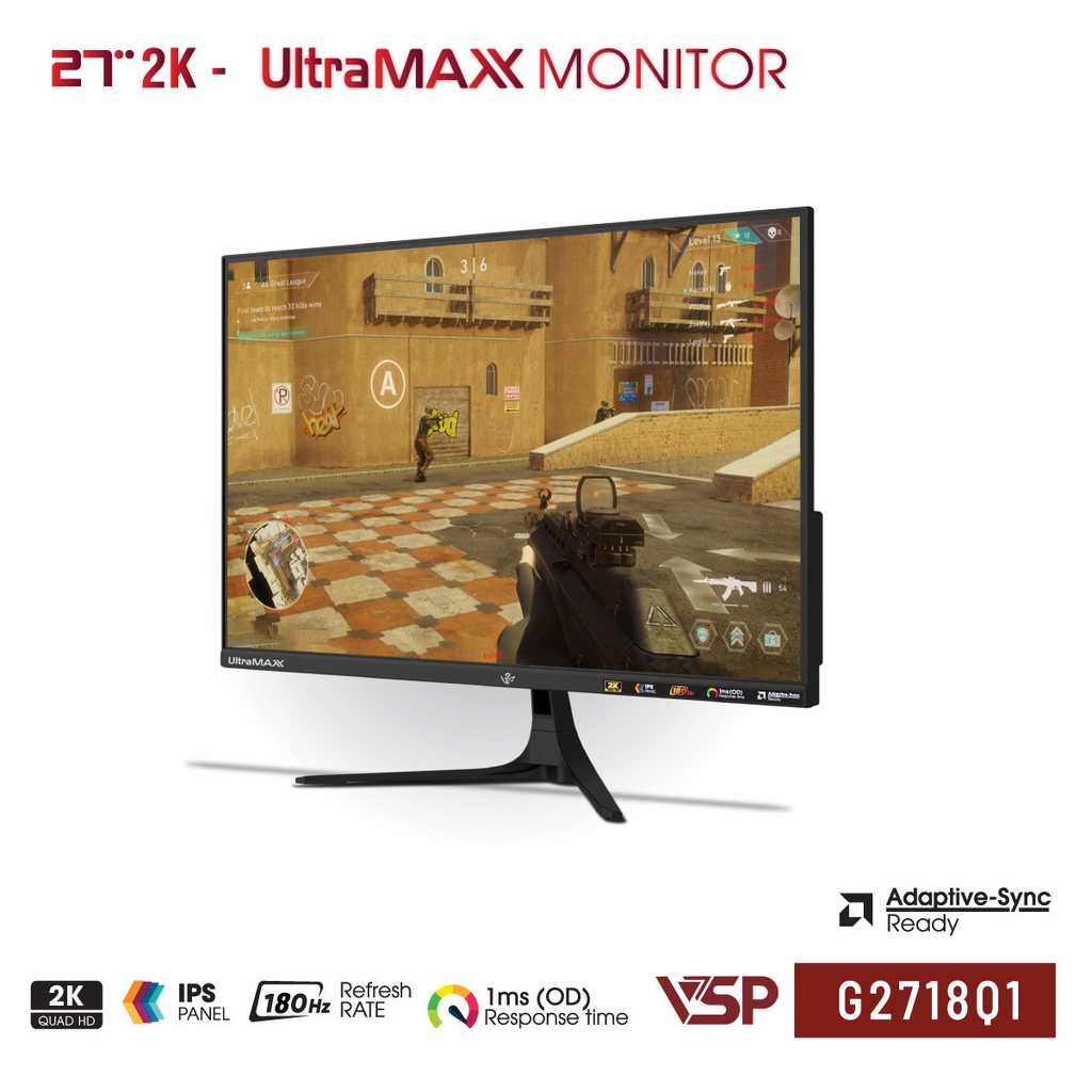 Màn Hình VSP G2718Q1 - 27 inch - 2K - IPS - 180Hz