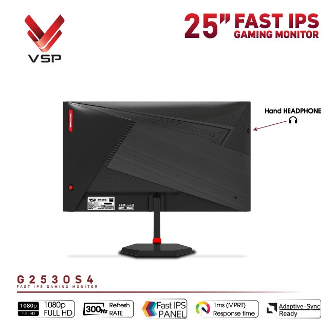 Màn hình VSP Gaming G2530S4 (25inch / Fast IPS / FHD / 300Hz / 1ms / FreeSync, Adaptive-Sync)
