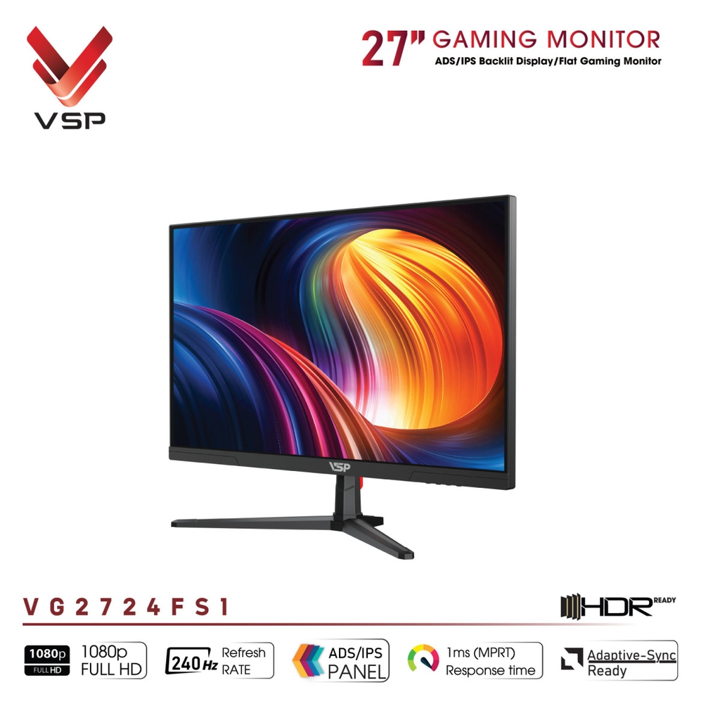 Màn hình Gaming VSP VG2724FS1 (27inch / IPS / FHD / 240Hz / 1ms / FreeSync)
