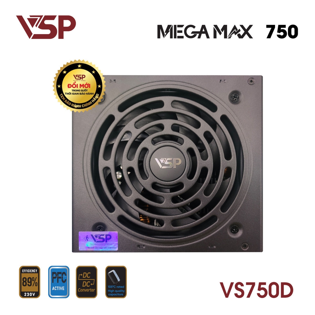 Bộ nguồn máy tính ATX VSP MEGAMAX VS750D - 750W