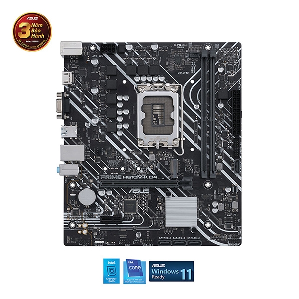 Mainboard Asus Prime H610M-K D4 (Intel H610/ Socket 1700/ M-ATX/ 2 khe ram/ DDR4)