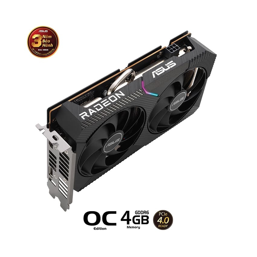 Card đồ họa Asus Dual Radeon RX 6500 XT V2 OC Edition 4GB (GDDR6/ 64 bit)