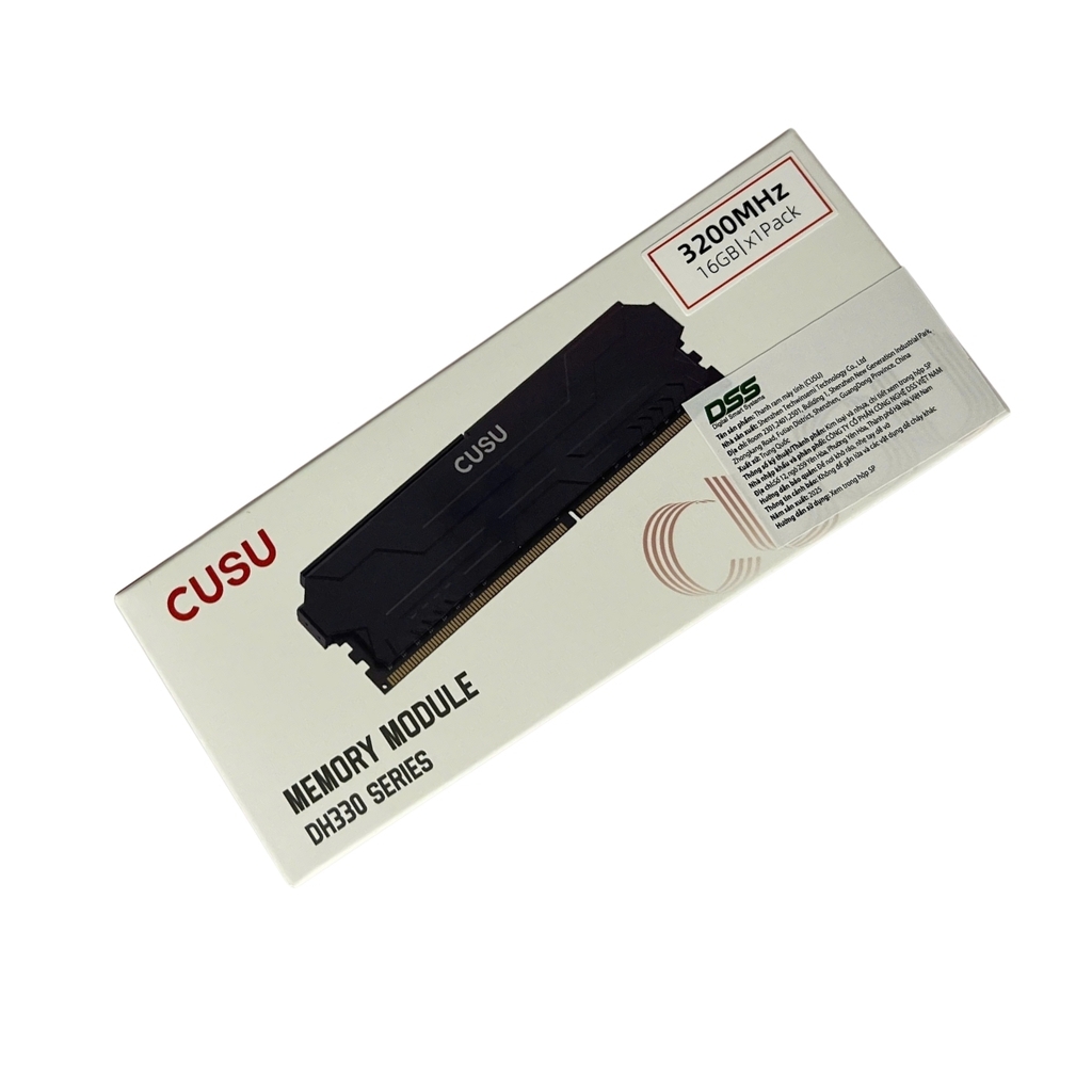 Bộ nhớ_RAM CUSU 16GB DH330 DDR4-3200 16GB CL16 Black heatsink ( SD1432U16BKNS016 )