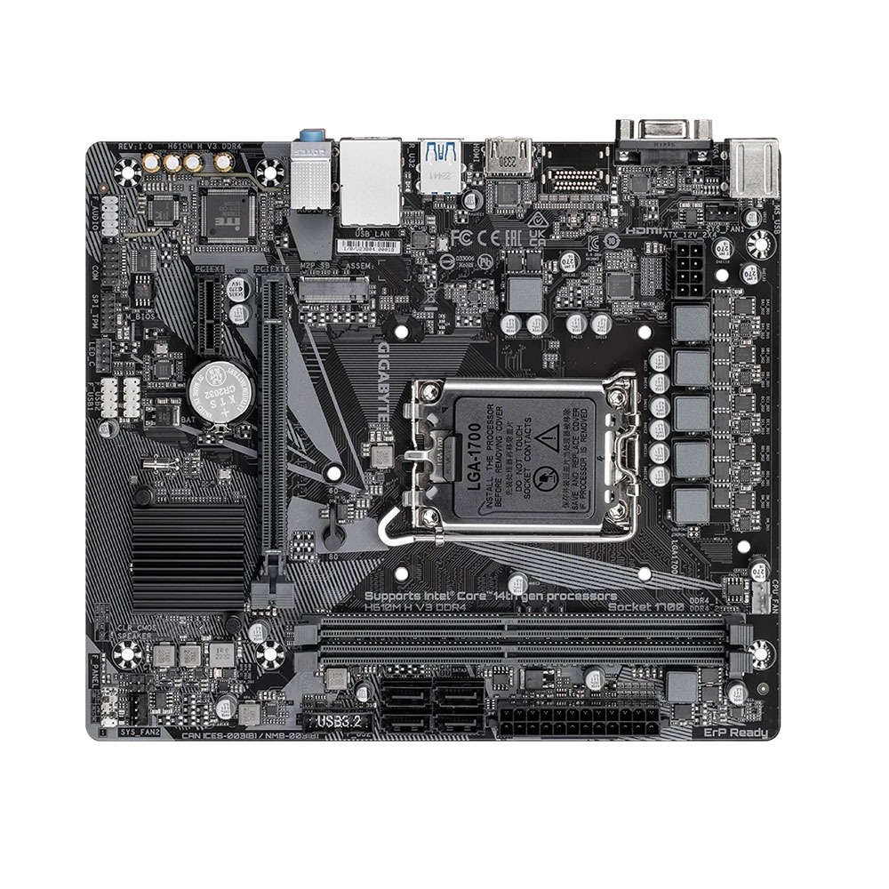 Mainboard Gigabyte H610M H V3 DDR4 (Intel H610/ Socket 1700/ 2 khe ram/ DDR4)