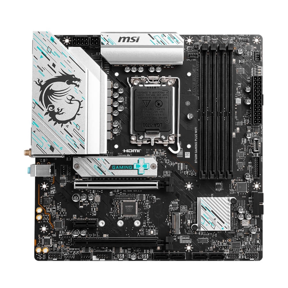 Mainboard Gigabyte B760M GAMING WIFI6 PLUS GEN5 (Intel B760/ Socket 1700/ M-ATX/ 2 khe ram/ DDR5/ 2.5 Gigabit LAN)