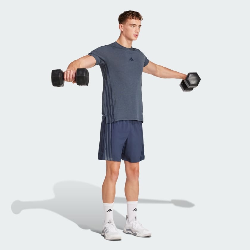 Áo T-shirt tập luyện adidas Designed 4 Training 3 sọc Nam - JI8129