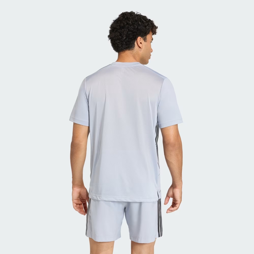 Áo T-shirt tập luyện adidas Tech Essentials 3 sọc Nam - KQ7487