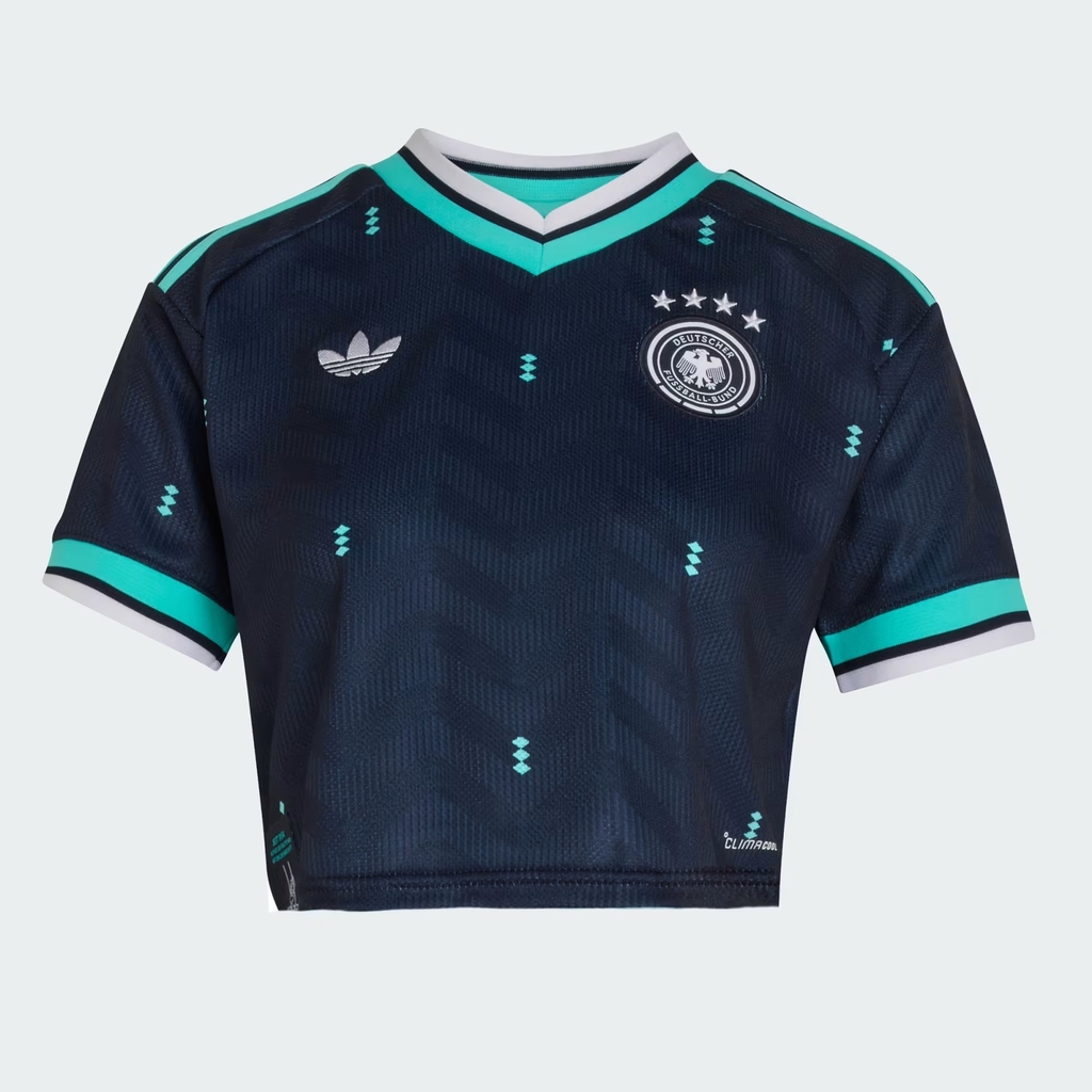 Áo crop top bóng đá adidas Sân khách Đức 26 Nữ - KE8080