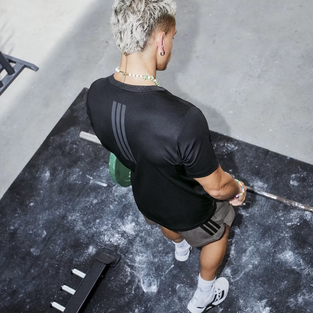 Áo T-shirt tập luyện adidas D4T Primelift 3 sọc Nam - KE9937