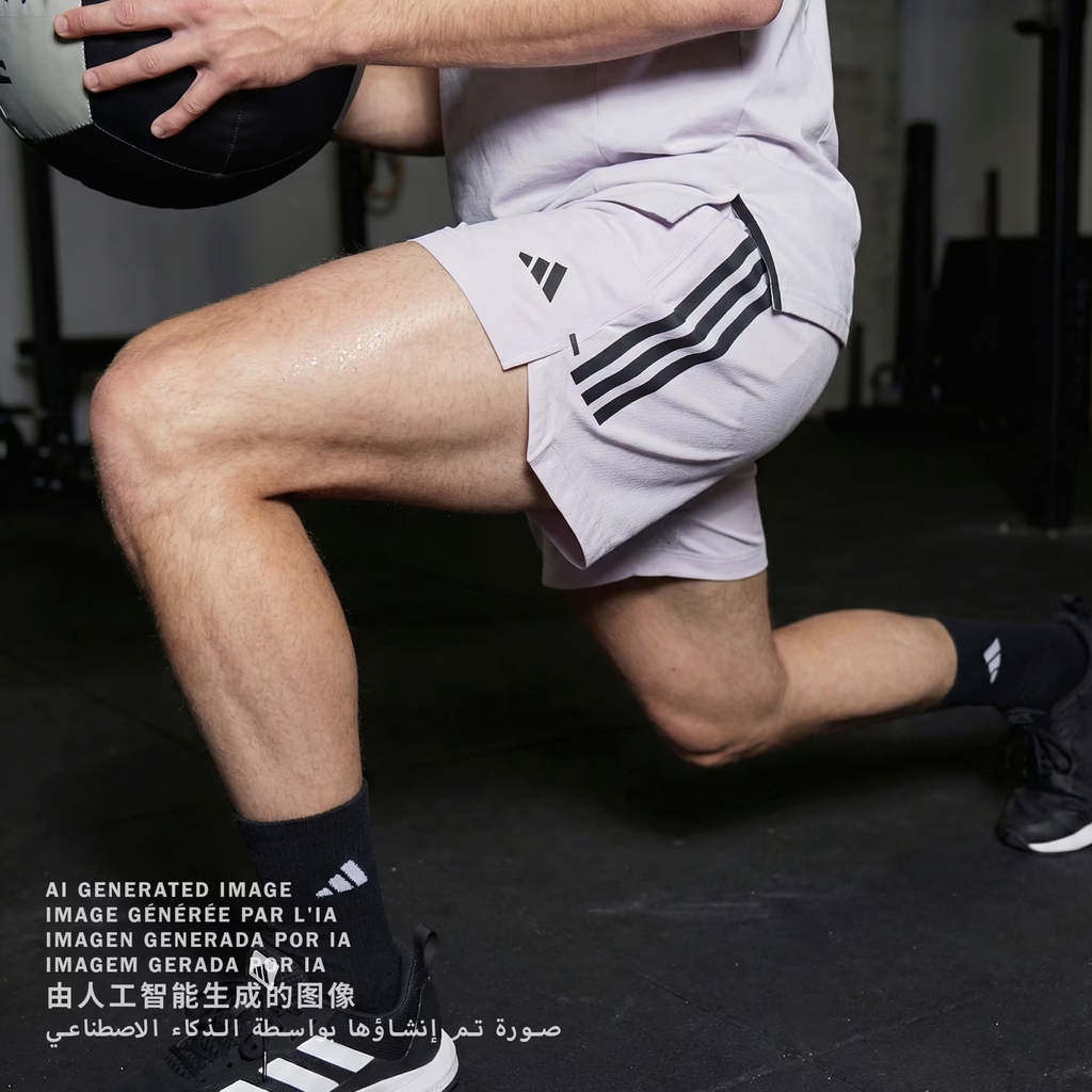 Quần short tập luyện adidas D4T PrimeLift 3 sọc Nam - KD0359