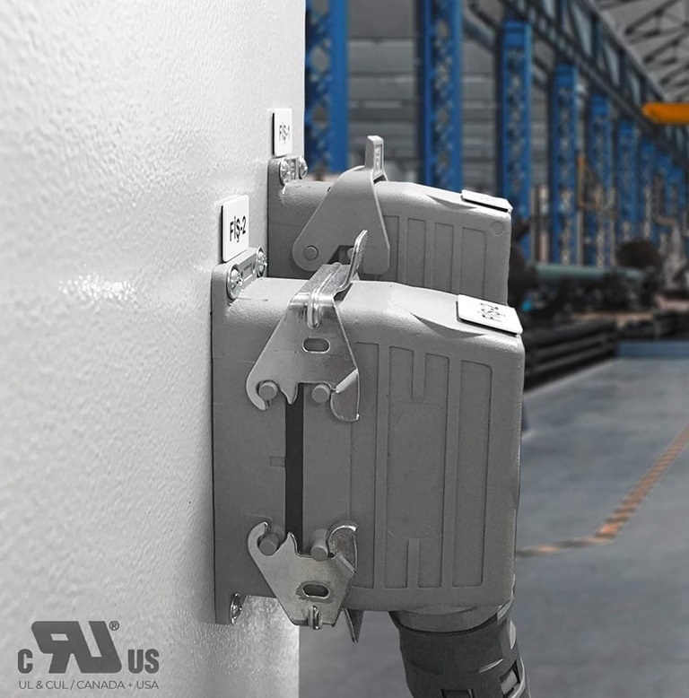 Đầu nối tải nặng cho cáp đồng trục 6 chân 35A