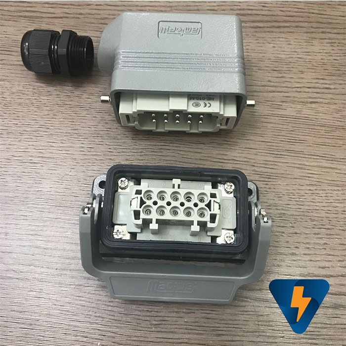 Giắc cắm (jack cắm) 10 chân 16A vuông Maojwei