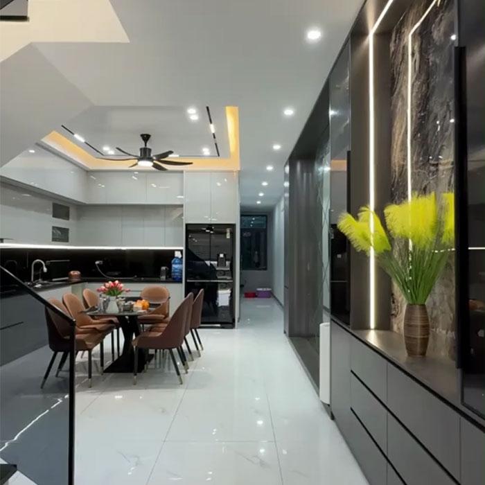 Thiết kế lắp đặt đặt nội thất nhà bếp, bộ nội thất nhựa inox nhà bếp ECO-HP003